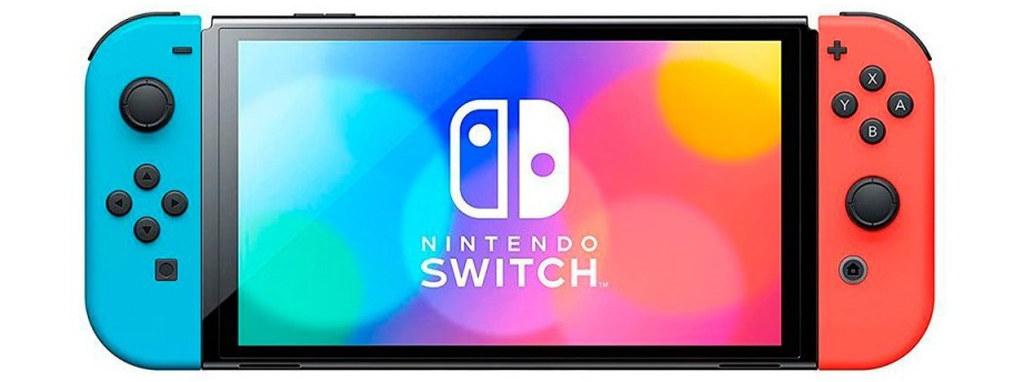Игровая приставка Nintendo Switch OLED 64 ГБ, неоновый синий/неоновый красный Игровая приставка Nintendo Switch OLED 64 ГБ, неоновый синий/неоновый красный