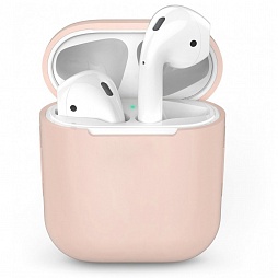 Чехол для AirPods силиконовый Розовый песок - фото 1