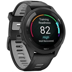 Умные часы Garmin Forerunner 265, с черным безелем и силиконовым черно-серым ремешком (010-02810-10) - фото 3