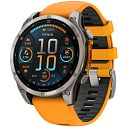 Умные часы Garmin Fenix 8 47 мм AMOLED Sapphire Titanium with Spark Orange/Graphite Silicone Band (010-02904-10)