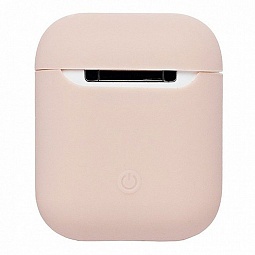 Чехол силиконовый для AirPods ультра-тонкий Пудровый - фото 2