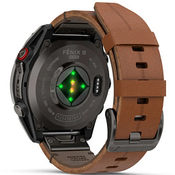 Умные часы Garmin FENIX 8 Pro 47mm Amoled Sapphire Carbon Grey DLC Titanium with Chestnut Leather Band (010-03198-40) - фото 10