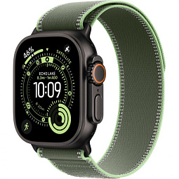 Apple Watch Ultra 3 (2025) 49mm Black Titanium Case with Green/Neon Trail Loop - фото 1