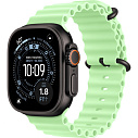Apple Watch Ultra 3 (2025) 49mm Black Titanium Case with Neon Green Ocean Band