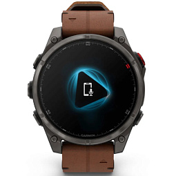 Умные часы Garmin FENIX 8 Pro 47mm Amoled Sapphire Carbon Grey DLC Titanium with Chestnut Leather Band (010-03198-40) - фото 7