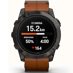 Умные часы Garmin EPIX PRO (Gen 2) Sapphire Edition 51 мм, Sapphire Grey Chestnut Leather Band (010-02804-30) - фото 4