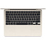 13.6" Ноутбук Apple MacBook Air 13 2024 2560x1664, Apple M3, RAM 16 ГБ, SSD 256 ГБ, 8C CPU/8C GPU, macOS, Starlight (MC8J4) RU - фото 8