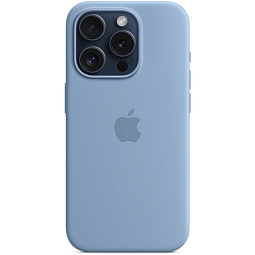 Чехол-накладка iPhone 15 Pro Silicone Case with MagSafe - Winter Blue (MT1L3) - фото 4
