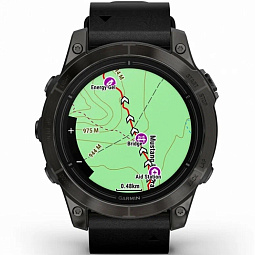 Умные часы Garmin EPIX PRO (Gen 2) Sapphire Edition 47 мм, титановый угольно-серый с черным кожаным ремешоком (010-02803-30) - фото 7