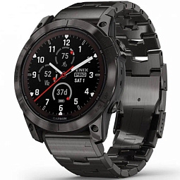 Умные часы Garmin FENIX 7X PRO Sapphire Solar Edition титановый угольно-серый корпус с титановым браслетом (010-02778-30) - фото 1