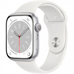 Apple Watch Series 8 GPS 45mm Aluminum Case with Sport Band M/L (Серебристый) MP6Q3 - фото 1