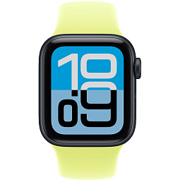 Apple Watch SE 3 2025 40mm Aluminium Case with Sport Band, Midnight/Neon Yellow - фото 2