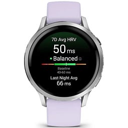 Умные часы Garmin Venu 4 41mm Silver with Periwinkle Silicone Band (010-03013-01) - фото 2