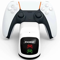 Зарядная док станция подставка для Dualshock PS5 с индикацией (Dobe TP5-0515B) - фото 4