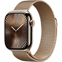 Фото - Apple Watch Series 10 46mm Titanium Case with Milanese Loop S/M, Gold (MC7T4)