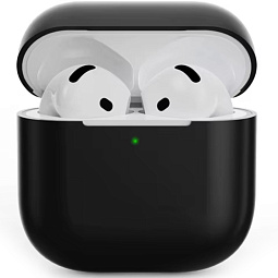 Чехол для AirPods 4 силиконовый черный - фото 1