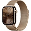 Apple Watch Series 10 46mm Titanium Case with Milanese Loop S/M, Gold (MC7T4) - фото 4