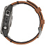 Умные часы Garmin FENIX 7 Pro Sapphire Solar титановый серый с коричневым кожаным ремешком (010-02777-30) - фото 8