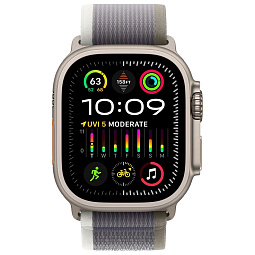 Apple Watch Ultra 2 GPS + Cellular 49mm Trail Loop M/L, Green/Gray (MRF43LW/A) - фото 2