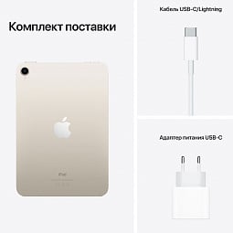 Apple iPad mini (2021) 256Gb Wi-Fi, сияющая звезда - фото 4