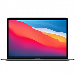Apple MacBook Air 13 Late 2020 (Apple M1/13.3"/2560x1600/8GB/256GB SSD/DVD нет/Apple graphics 7-core/Wi-Fi/macOS), Cерый космос MGN63RU/A - фото 1
