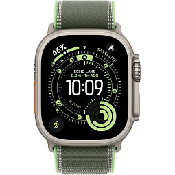 Apple Watch Ultra 3 (2025) 49mm Natural Titanium Case with Green/Neon Trail Loop - фото 2