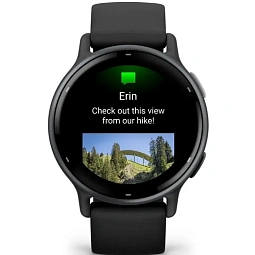 Умные часы Garmin VIVOACTIVE 5, черные с серым безелем и силиконовым ремешком (010-02862-5A) - фото 3
