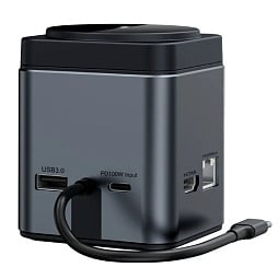HUB COTECi BS-002 + 8 in 1 Multi-Functional Docking Station, черный - фото 1