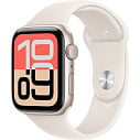Фото Apple Watch SE 3 2025 44mm Aluminium Case with Sport Band M/L, Starlight/Starlight, MEHJ4LW/A