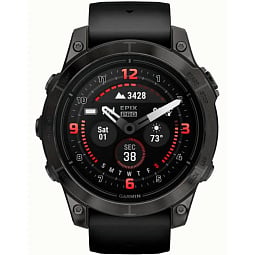 Умные часы Garmin Epix Pro (Gen 2) Sapphire Carbon 47 мм, Gray DLC Titanium with black band (010-02803-10) - фото 2