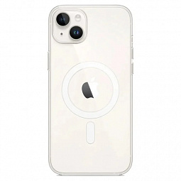 Чехол-накладка Hoco для iPhone 14 Plus 6.7 силиконовая прозрачная с MagSafe - фото 1