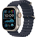 Фото - Apple Watch Ultra 2 (2024) 49mm Natural Titanium Case with Navy Ocean Band, MX4D3LW/A