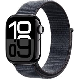 Apple Watch Series 10 46mm GPS Aluminum Case with Sport Loop, Jet Black/Ink (MWWR3) Б/У - фото 1
