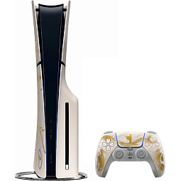 Игровая приставка Sony PlayStation 5 Slim, с дисководом, 1000 ГБ SSD, Ghost of Yotei Gold Limited Edition - фото 2