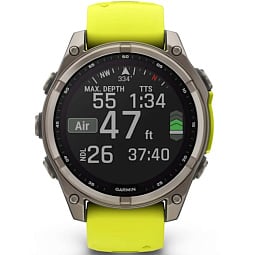 Умные часы Garmin Fenix 8 47mm SOLAR Sapphire Titanium with Amp Yellow/Graphite Silicone Band (010-02906-20) - фото 2