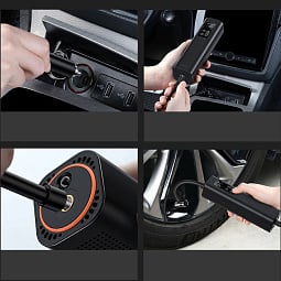 Автомобильный компрессор Baseus Super Mini Inflator Pump (CRCQ000001), черный - фото 4