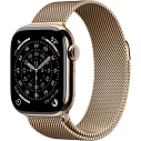 Фото Apple Watch Series 11 46mm GPS + Cellular Titanium Case with Milanese Loop, Gold (MFD74)