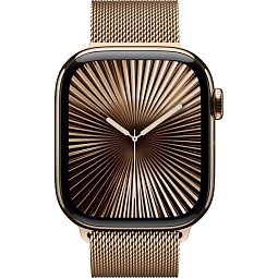 Apple Watch Series 10 46mm Titanium Case with Milanese Loop S/M, Gold (MC7T4) - фото 2