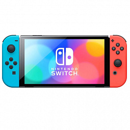 Игровая приставка Nintendo Switch OLED 64 ГБ, неоновый синий/неоновый красный - фото 1