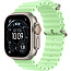 Apple Watch Ultra 3 (2025) 49mm Natural Titanium Case with Neon Green Ocean Band, MF1V4 - фото 4