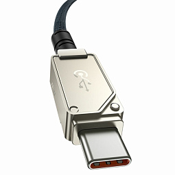Кабель USB-C BASEUS Unbreakable Series Fast Charging Type-C - Type-C, 5A, 100W, 2 м, белый - фото 5