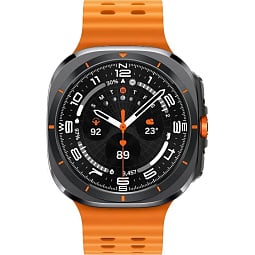 Умные часы Samsung Galaxy Watch Ultra 2025 47mm LTE Titanium Gray Orange Band, оранжевый/черный - фото 2