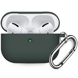 Чехол силиконовый для AirPods Pro 2 Темно-зеленый - фото 1