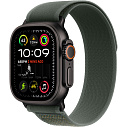 Apple Watch Ultra 2 (2024) 49mm Black Titanium Case with Green Trail Loop