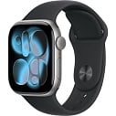Фото Apple Watch Series 11 42mm GPS Aluminum Case with Sport Band M/L, Space Grey/Black, MEQX4LW/A