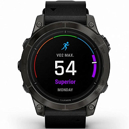 Умные часы Garmin EPIX PRO (Gen 2) Sapphire Edition 47 мм, титановый угольно-серый с черным кожаным ремешоком (010-02803-30) - фото 4