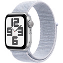 Фото Apple Watch SE 2024 GPS 40mm Aluminium Case with Sport Loop, Silver/Blue Cloud (Серебристый/дымчато-голубой), MXEE3