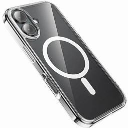 Чехол-накладка Hoco для iPhone 16 силиконовая прозрачная с MagSafe - фото 3
