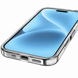 Чехол-накладка Hoco для iPhone 16 силиконовая прозрачная с MagSafe - фото 5