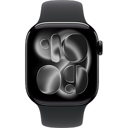 Apple Watch Series 11 42mm GPS Aluminum Case with Sport Band M/L, Jet Black/Black, MEQU4 - фото 2